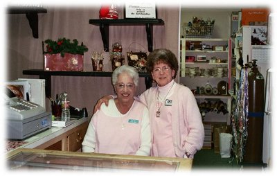 Volunteers in gift shop