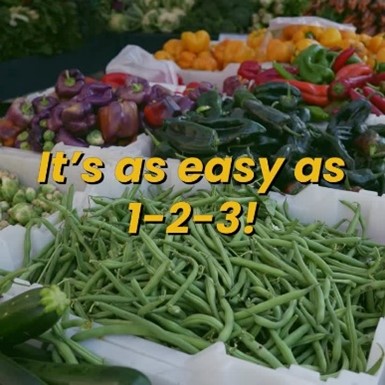 thumbnail picture of a bunch of veggies with text saying it's as easy as 1 2 3